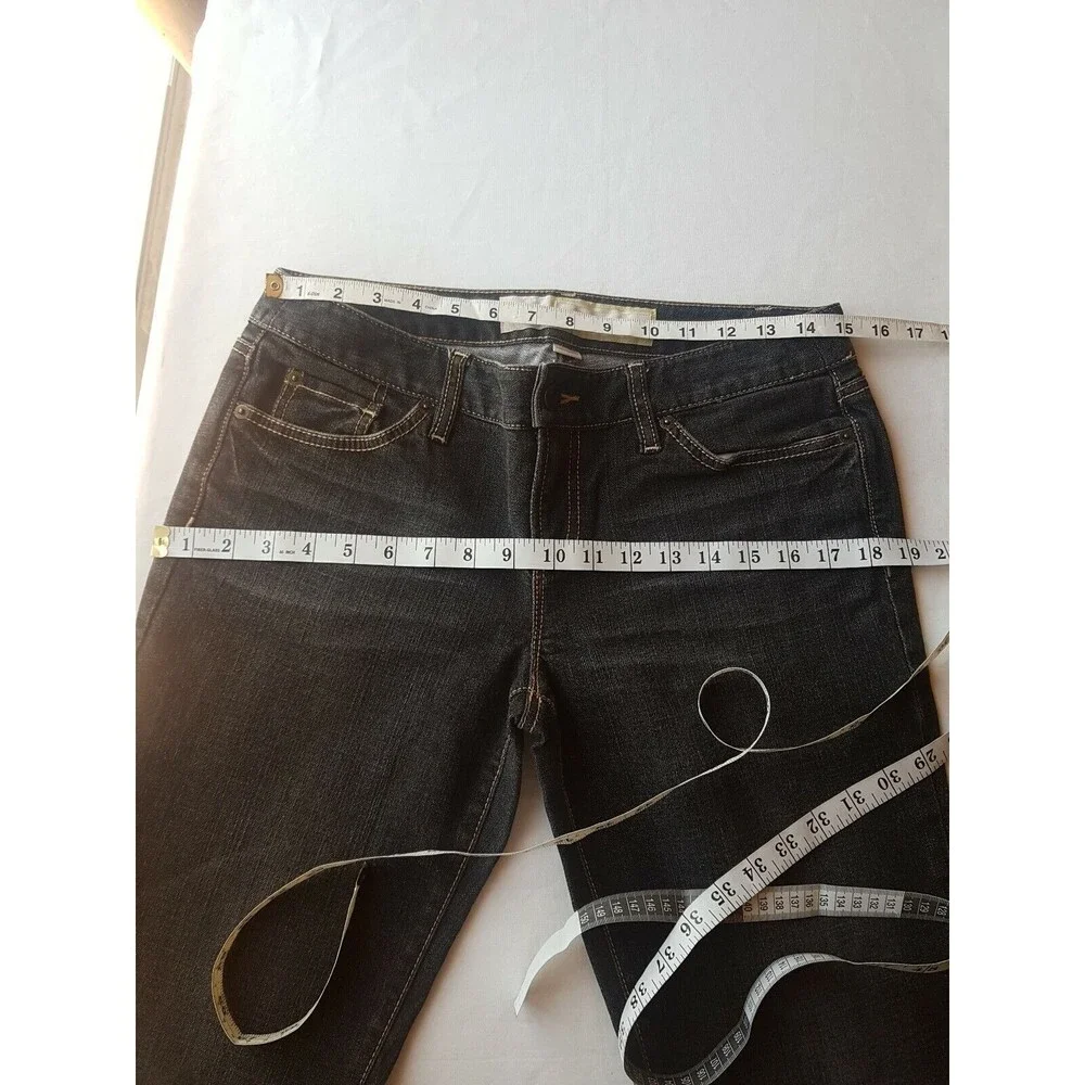 Loft Size 6 Jeans Boot Slim Gray Cotton Spandex Gray Zipper Inseam 31 Mid Womens